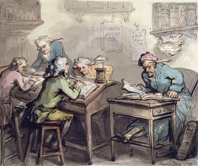Ein Kaufmannsbüro, 1789 von Thomas Rowlandson